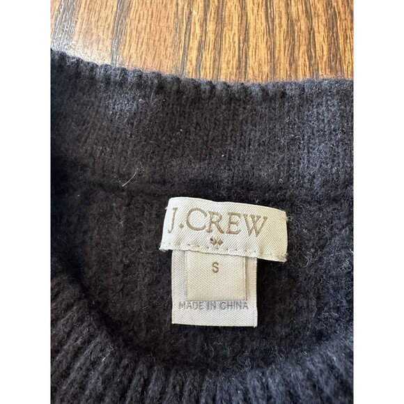 J Crew Womens Merino Wool Cotton Blend Knit Sweater Vest Size Small Black Tank - Picture 2 of 7